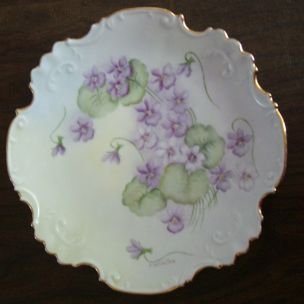 Vintage Hand-Painted Plate